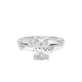 Station Diamond Engagement Ring with Hidden Halo by Allure